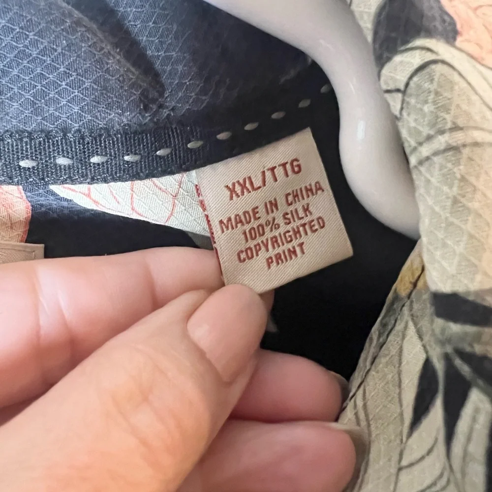 Tommy Bahama Silk Button Down Tropical Print Shirt XXL - Picture 5 of 6